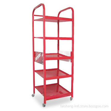 Gift Display Stand with Steel Tubing Frame and 4-heavy Industrial Casters